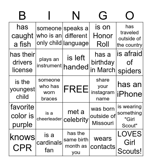 Bingo Card