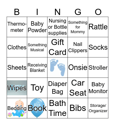 It's A Boy  Bingo Card