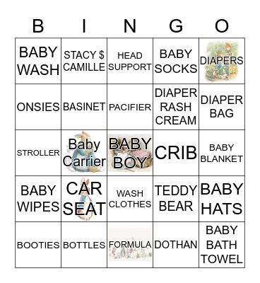 BABY SHOWER Bingo Card