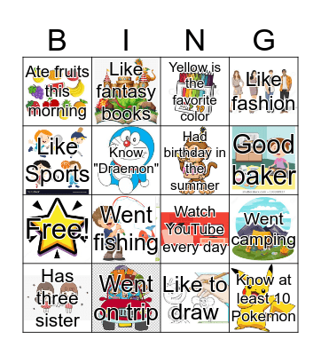 Get Know You Bingo Card