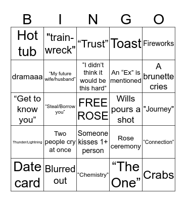 BiP Bingo Card
