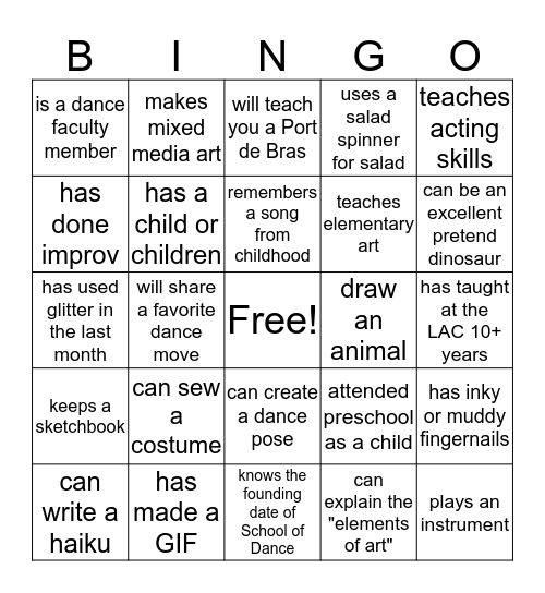 Find someone who.... Bingo Card