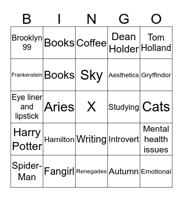 Vee bingo Card