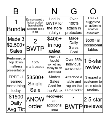 KOP Bob's Bingo Card