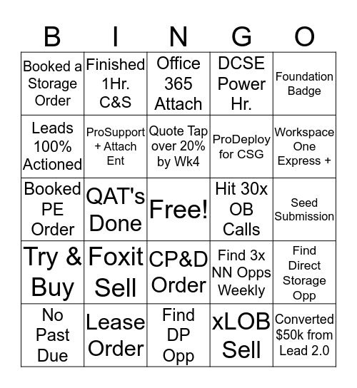 DELL BINGO  Bingo Card