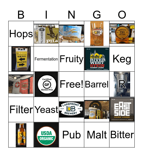 Lakefront Brewery Bingo Card