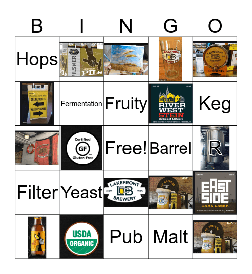 Lakefront Brewery Bingo Card