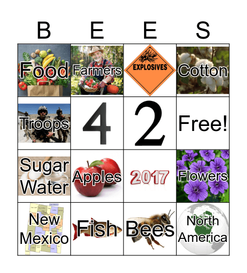 Save the Bees! Bingo Card