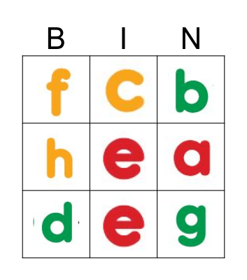 Alphabet Bingo 1 (letters)  Bingo Card