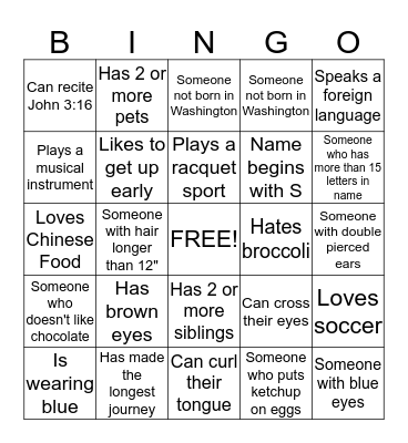 KCFL BINGO Card