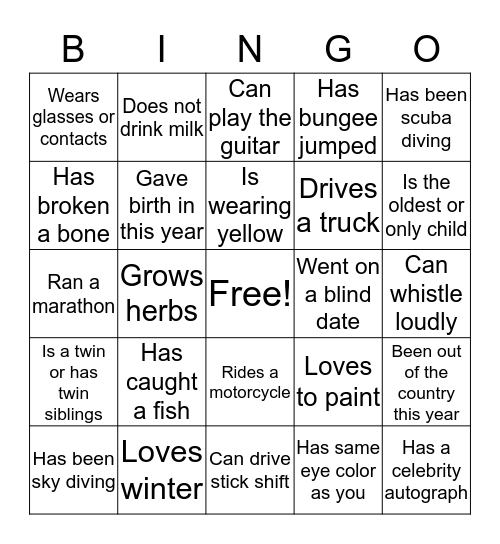 Getting to know St. Anthony Bingo Card