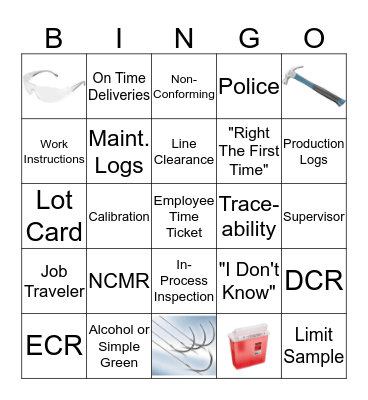DCE Quality Bingo Card