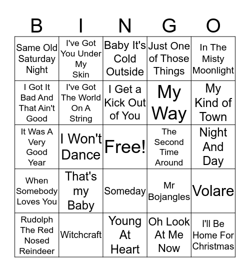 THE RAT PACK Bingo Card