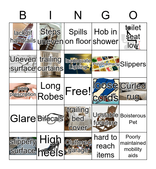 FALLS  Bingo Card