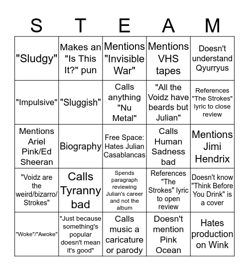 Dragons READ with STEAM! Bingo Card