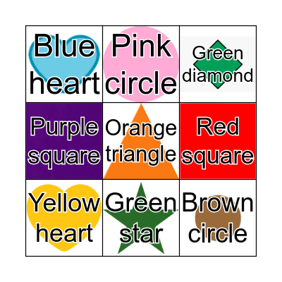 Shapes Bingo Card