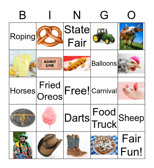 State Fair Bingo! Bingo Card