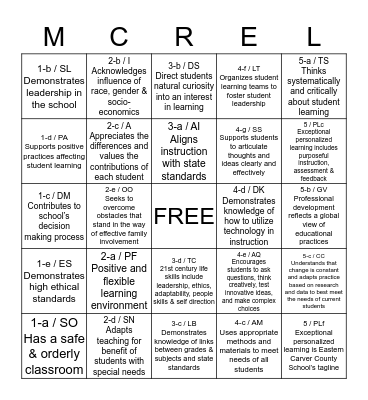 McREL BINGO Card