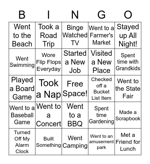 Happy New School Year! Bingo Card