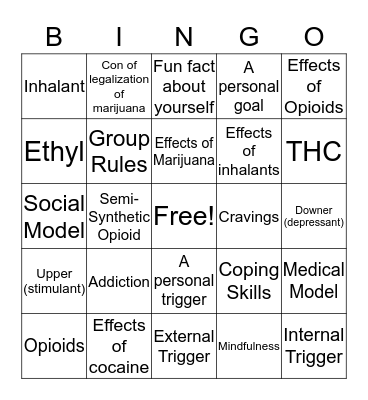 Review Bingo Card