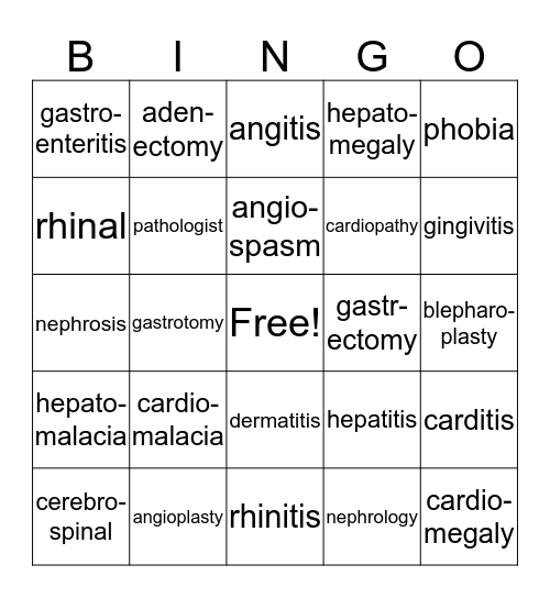 MT Lesson 1 Bingo Card