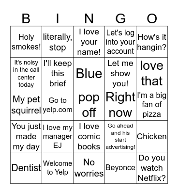 #RealNice Bingo Card