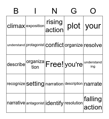 Vocabulary 1A Bingo Card