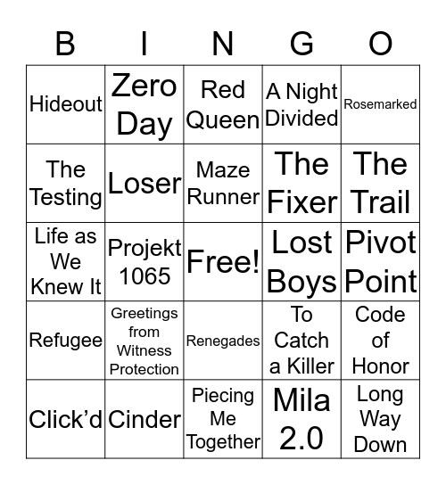 Truman Bingo Card