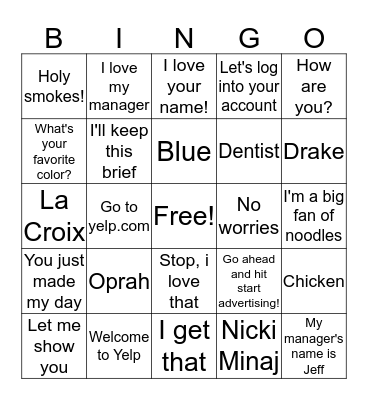 Trailblazer Bingo Card