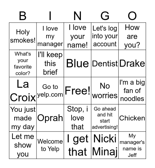 Trailblazer Bingo Card