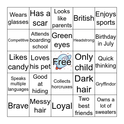 How similar are you to HARRY POTTER? Bingo Card