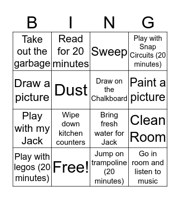Screen Time Bingo! Bingo Card