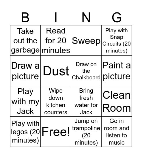 Screen Time Bingo! Bingo Card