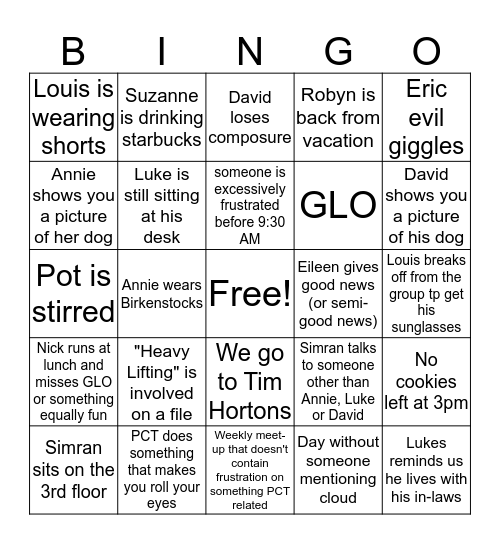 Information Privacy and Security BINGO Card