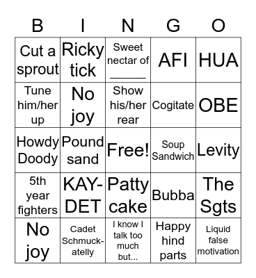 Cohnism Bingo Card