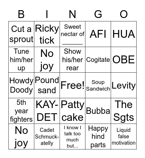 Cohnism Bingo Card