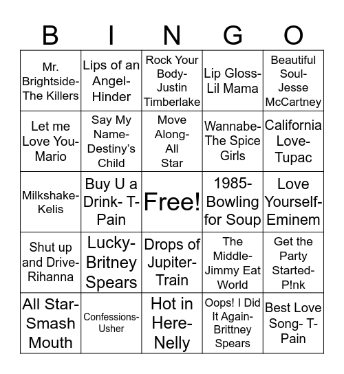 Bulls Nite Out Bingo Card