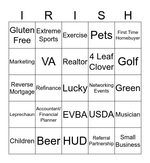 Summit Mortgage EVBA Bingo Card