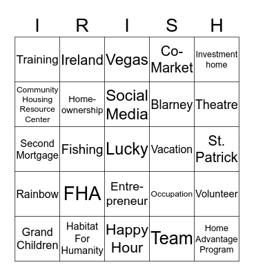 Summit Mortgage EVBA Bingo Card