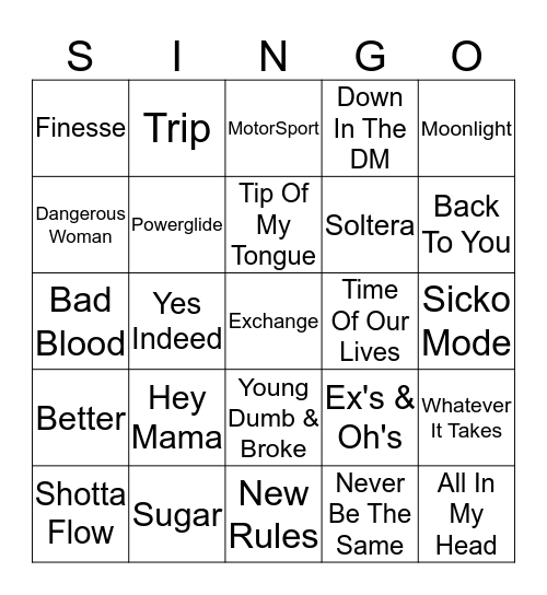 Round 3 Bingo Card