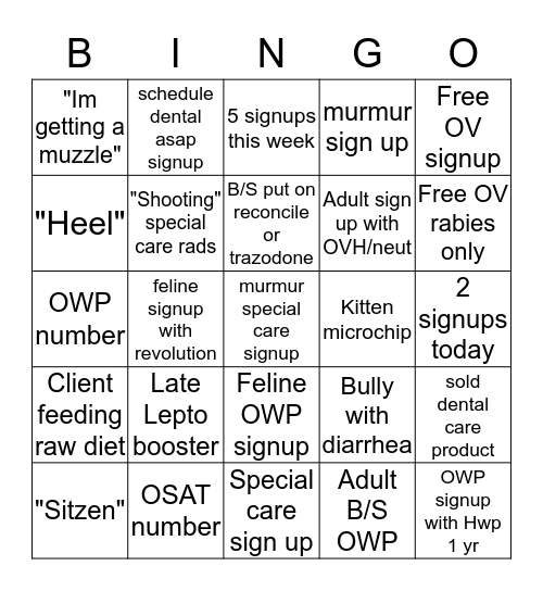 1072 Bingo Card