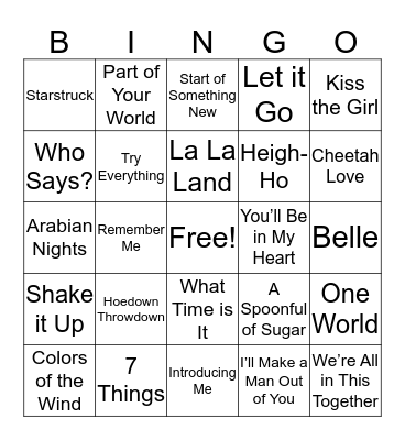 Bulls Nite Out Bingo Card