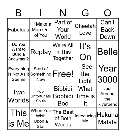 Bulls Nite Out  Bingo Card