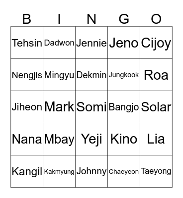 ENAHENDERY99 Bingo Card