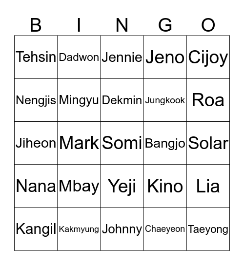 ENAHENDERY99 Bingo Card