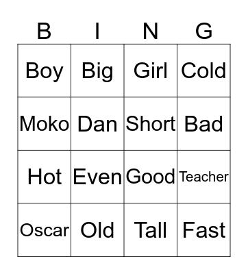 Bingo Card