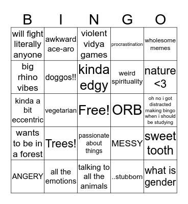 Rook Bingo Card