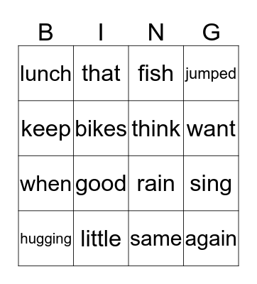 January 6-10 Bingo Card