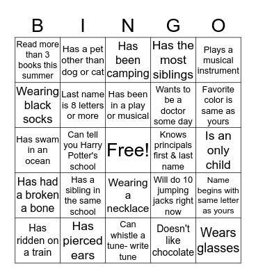 Table Kick-Off Bingo!! Bingo Card