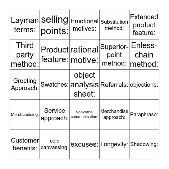 Bingo Card